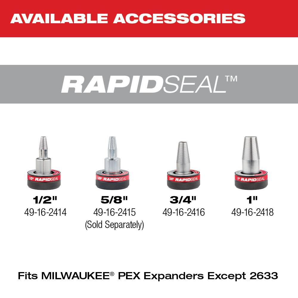 Milwaukee M12 FUEL ProPEX Expander Kit with 1/2″-1″ RAPID SEAL ProPEX Expander Heads - Ascmtools
