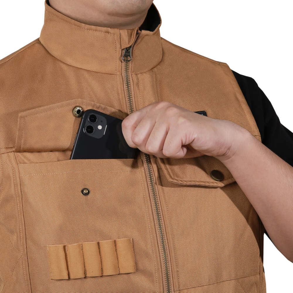 GEARWRENCH Mens Khaki Heated Quilted Vest Kit Medium - Ascmtools