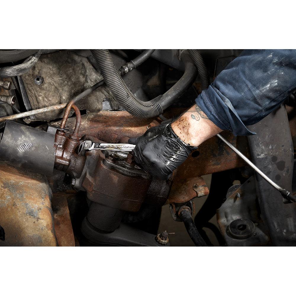 Milwaukee Combination Wrench Flex Head Ratcheting 19mm - Ascmtools