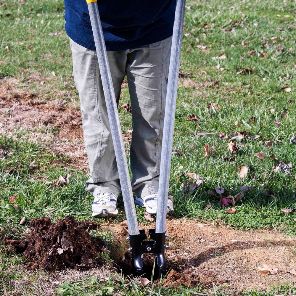 True Temper Post Hole Digger with Ruler & Cushion Grip 48 In. Hardwood Handle - Ascmtools