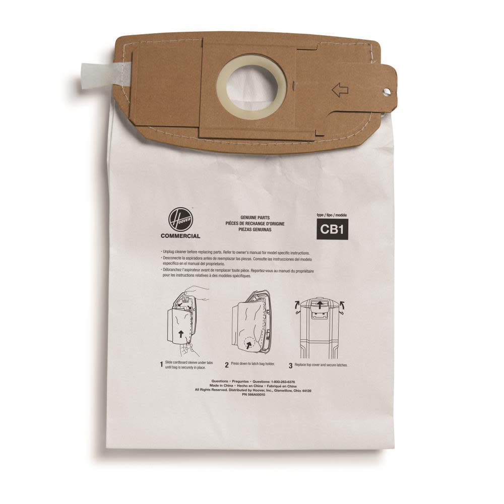 Hoover Residential Vacuum Standard Filter Bags Six Quart – AH10173 - Ascmtools
