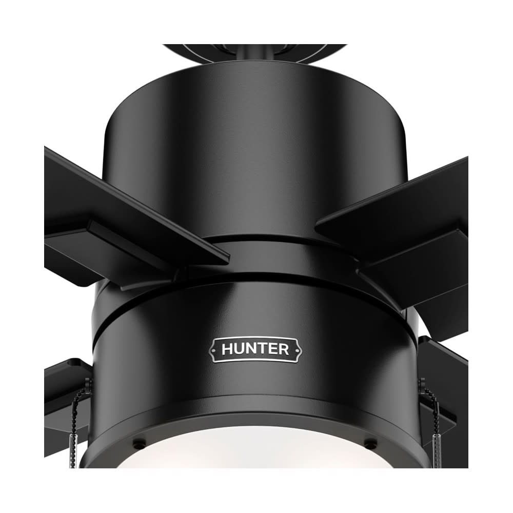 Hunter Fan Beck Ceiling Fan 42″ Matte Black/Greyed Walnut - Ascmtools