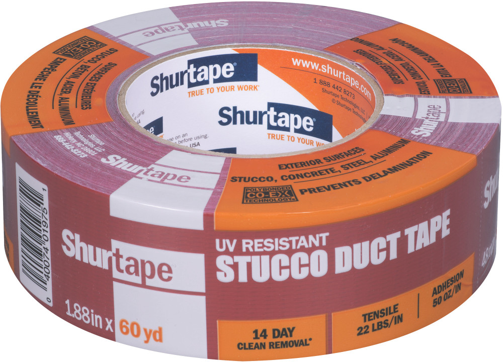 Shurtape PC 667 Duct Tape Outdoor Stucco Red 48mm x 55m - Ascmtools