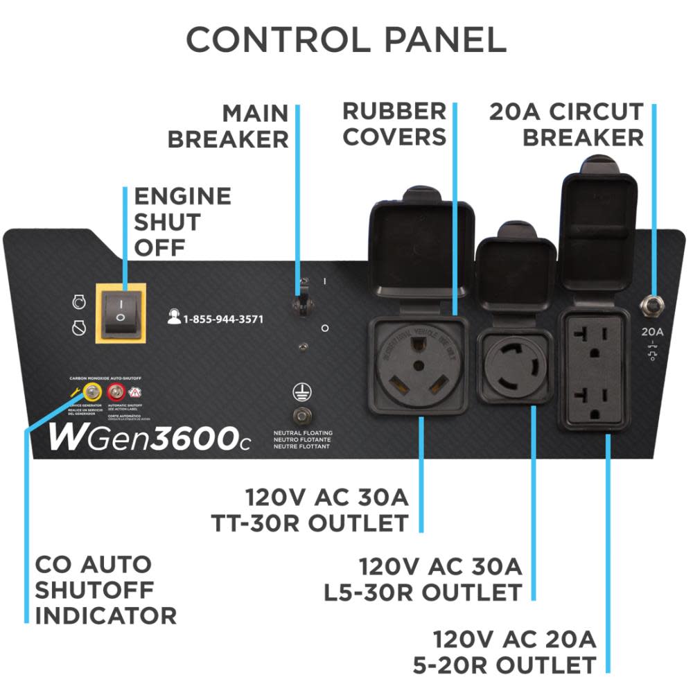 Westinghouse Outdoor Power Portable Generator with CO Sensor - Ascmtools