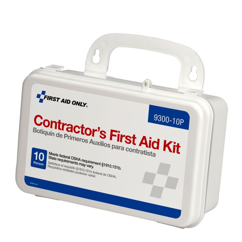 First Aid Only Contractor First Aid Kit 10 Person Plastic Case - Ascmtools