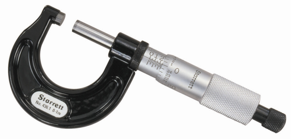 Starrett No. 436 Series Outside Micrometers 0-1″ Range - Ascmtools