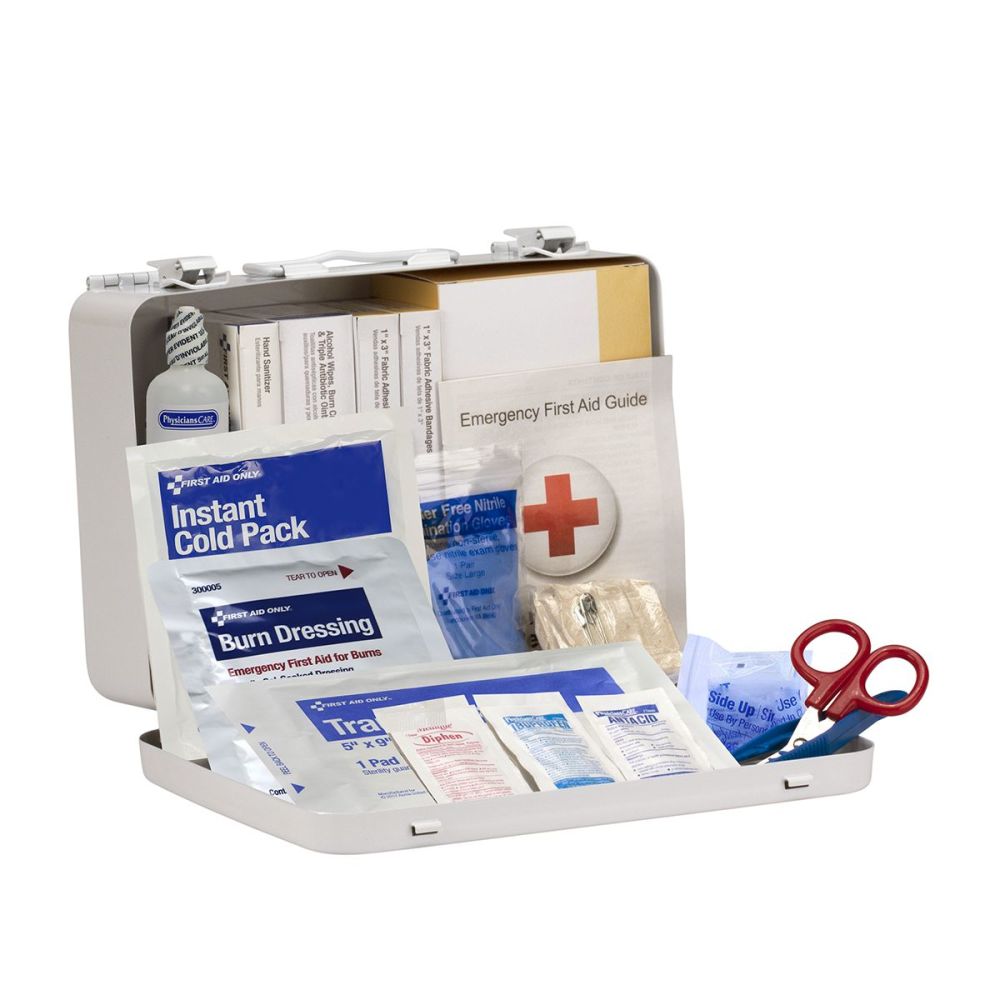 First Aid Only First Aid Kit 25 Person Heavy Duty Metal Portable - Ascmtools