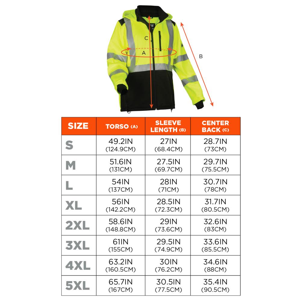 Ergodyne GloWear 8353 Jacket Softshell Water Resistant Lime Hi Vis 5X - Ascmtools