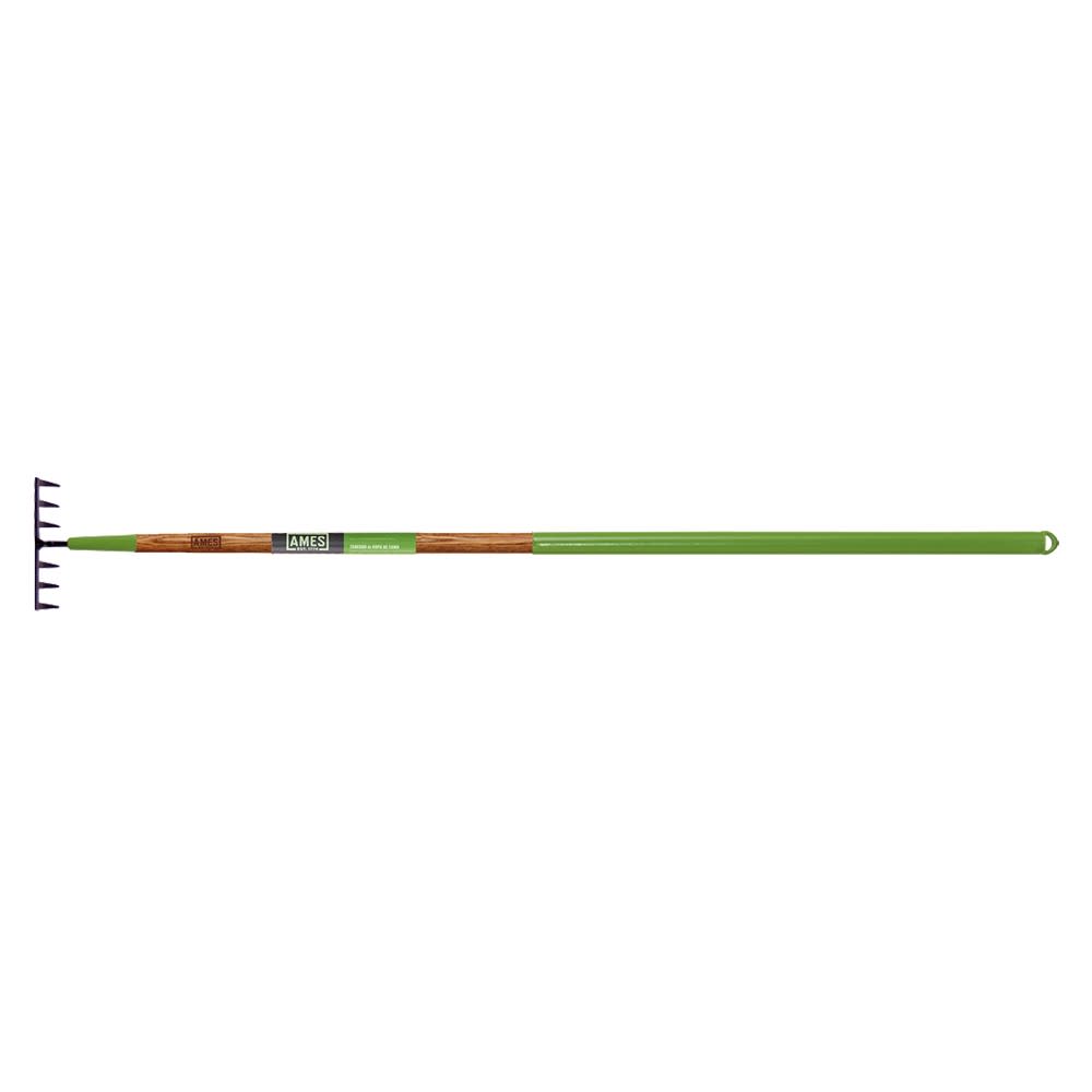 Ames 7-Tine Welded Floral Level Rake with 48 In. Wood Handle - Ascmtools