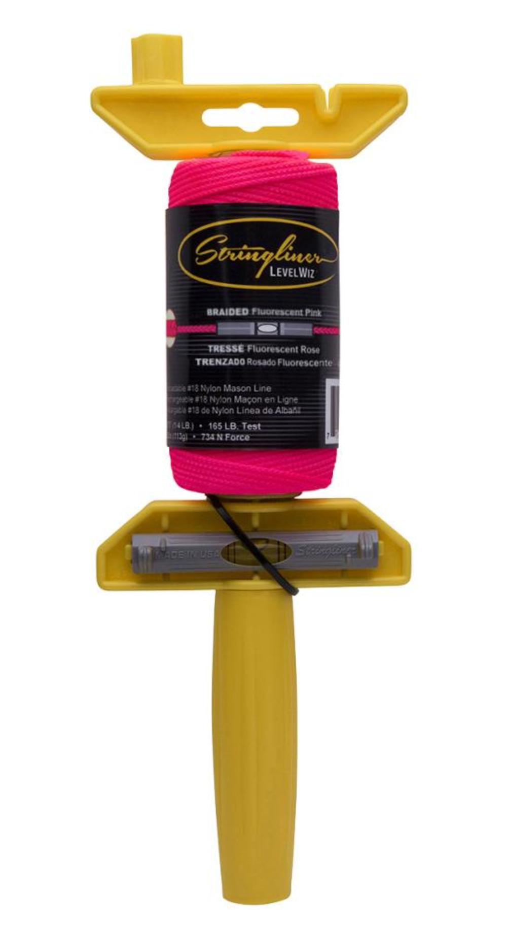 US Tape Stringliner Leveling Reel 250′ BR Fluorescent Pink - Ascmtools
