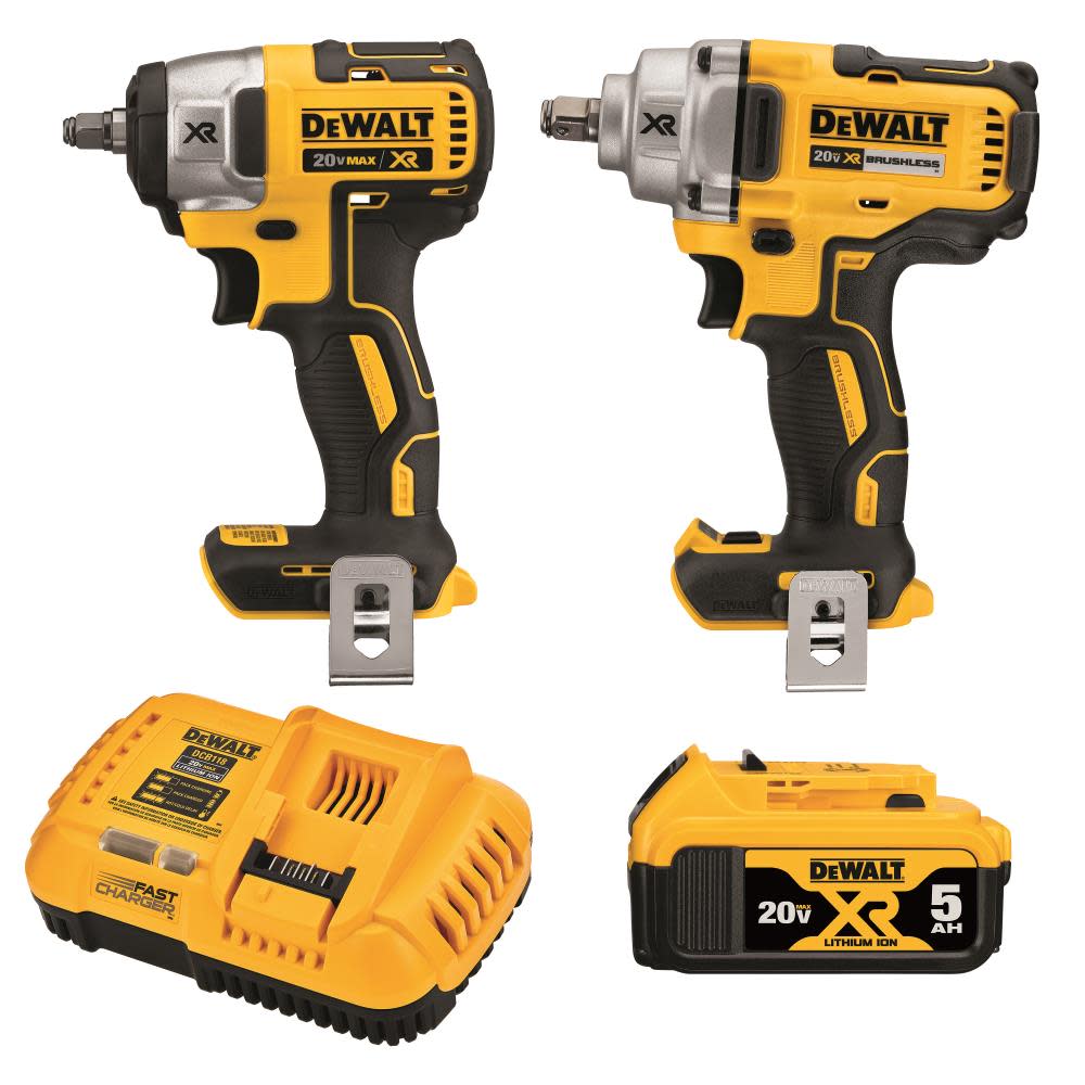 DEWALT 20V MAX XR Brushless Cordless 2-Tool Impact Wrench Kit - Ascmtools