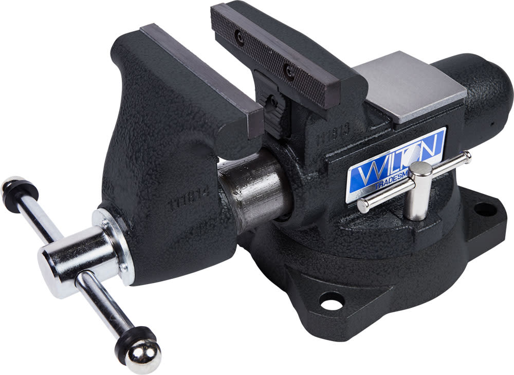 Wilton 55″ Special Edition Black 1755 Tradesman Bench Vise with BASH 20416 Sledge Hammer - Ascmtools