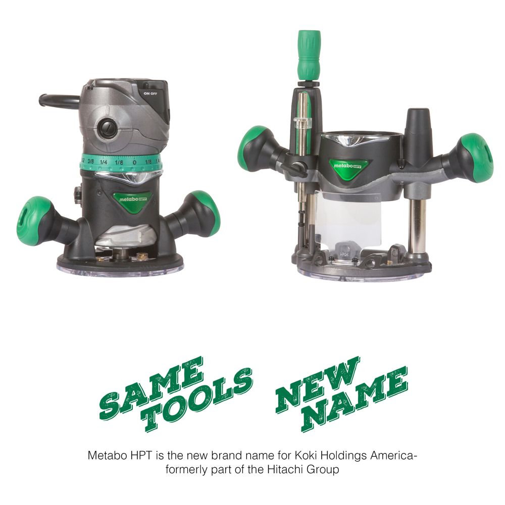 Metabo HPT 2-1/4 Peak HP Variable Speed Fixed/Plunge Base Router Kit | KM12VC - Ascmtools