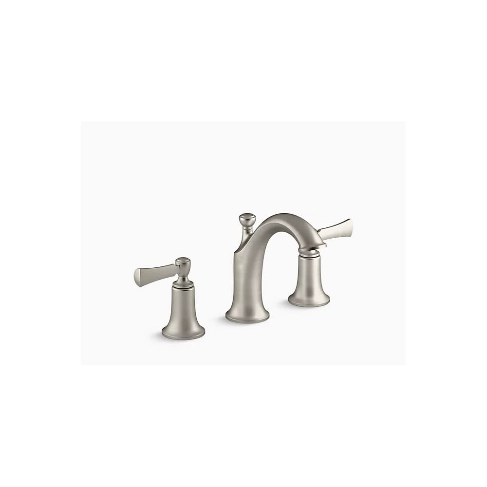 Kohler Elliston Bathroom Sink Faucet Nickel 2 Handle Widespread - Ascmtools