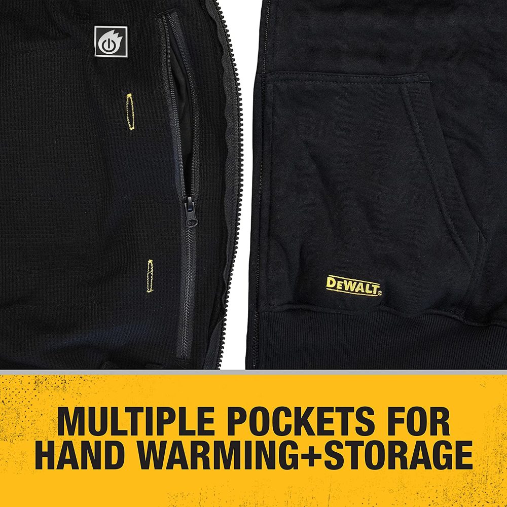 DEWALT 20V Max Mens Heated Bare Tool Hoodie 2X Black - Ascmtools