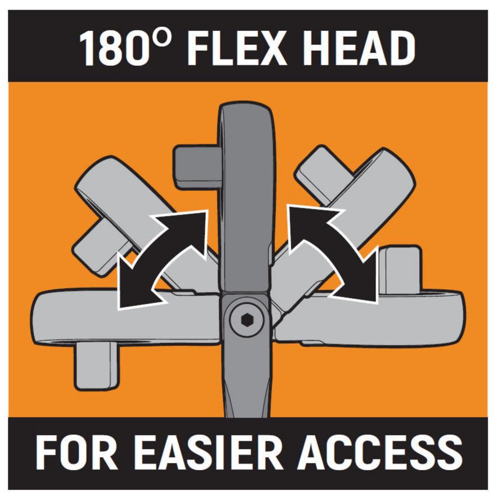 GEARWRENCH 3/8″ Drive 90 Tooth Flex Head Teardrop Ratchet – 11″ - Ascmtools