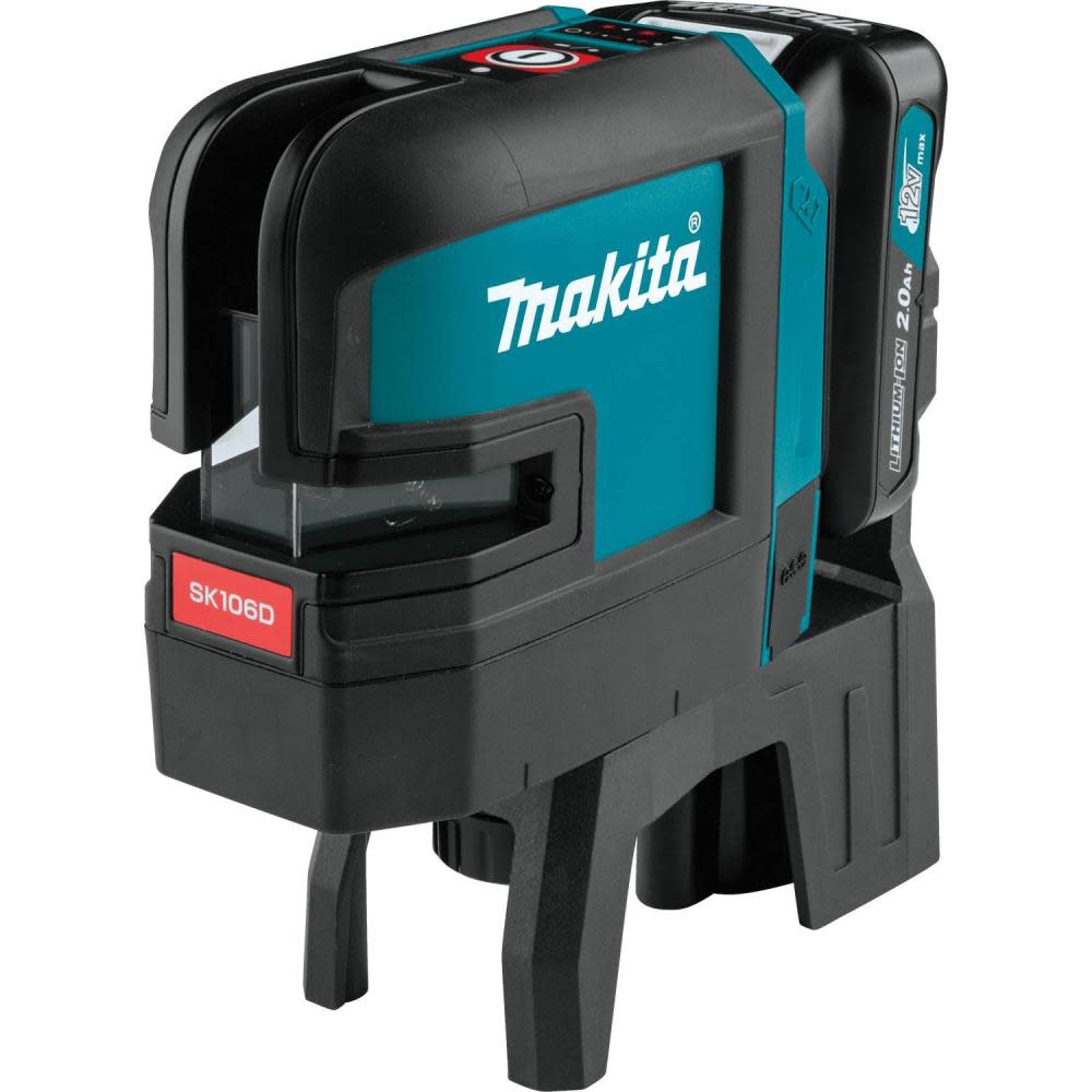 Makita 12V Max CXT Self-Leveling Cross-Line/4-Point Red Beam Laser Kit - Ascmtools