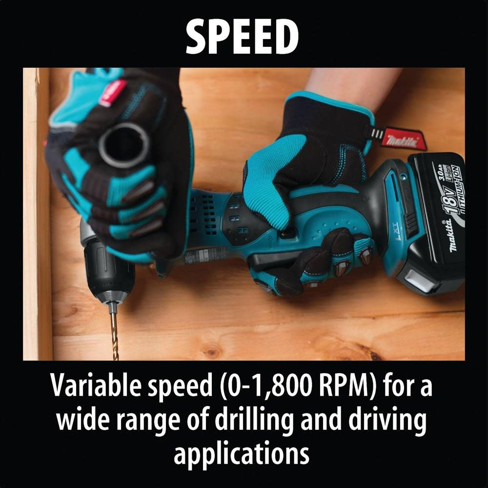 Makita 18V LXT Lithium-Ion Cordless 3/8 in. Angle Drill Keyless (Tool Only) - Ascmtools