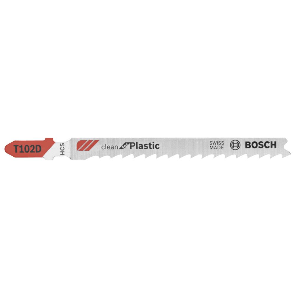 Bosch 3 pc. 4 In. 6 TPI Clean for Polypropylene T-Shank Jig Saw Blades - Ascmtools