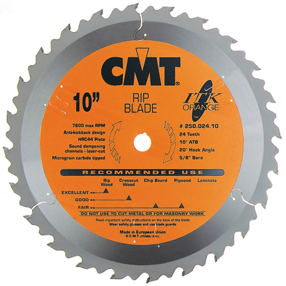 CMT 10 In x 24 x 5/8 In ITK Rip Blades - Ascmtools