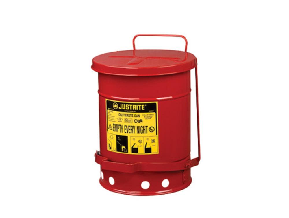 Justrite 6 Gallon Oily Waste Can - Ascmtools