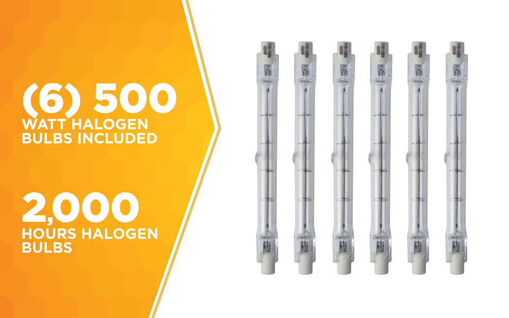 Southwire L15 Six 500 Watt Halogen Bulbs with Bulb Buddy Protective Case - Ascmtools