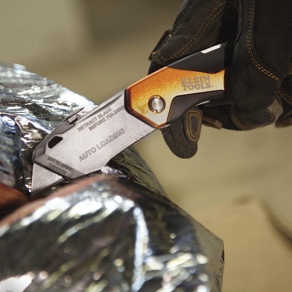 Klein Tools Auto-Loading Folding Utility Knife - Ascmtools