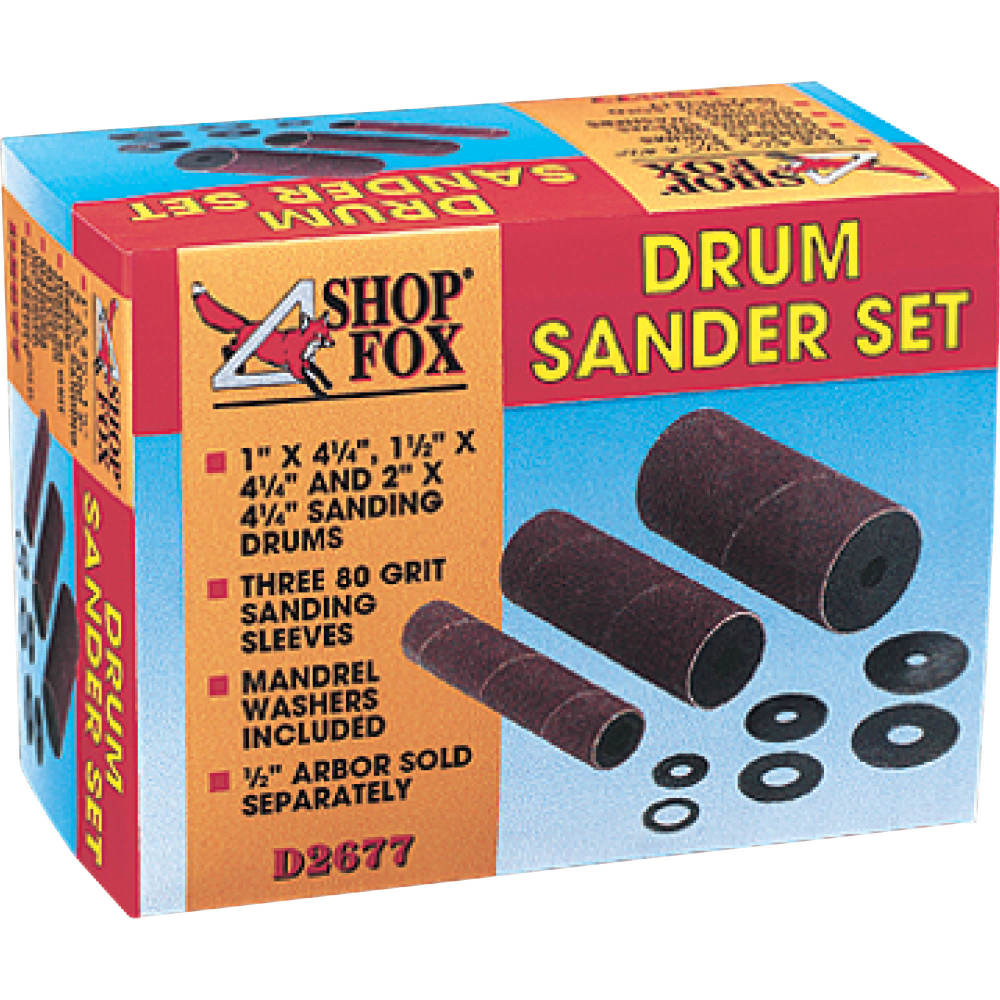 Shop Fox Spindle Sander Drum Kit for Drill Press - Ascmtools
