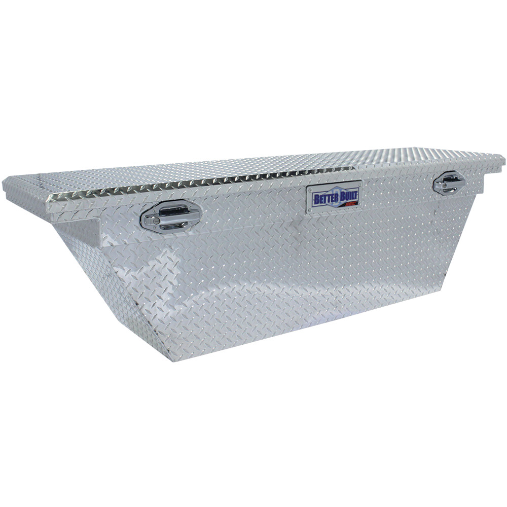 Better Built 71″ SEC Saddle Truck Tool Box LOW PROFILE DEEP WEDGE BRITE ALUMINUM - Ascmtools