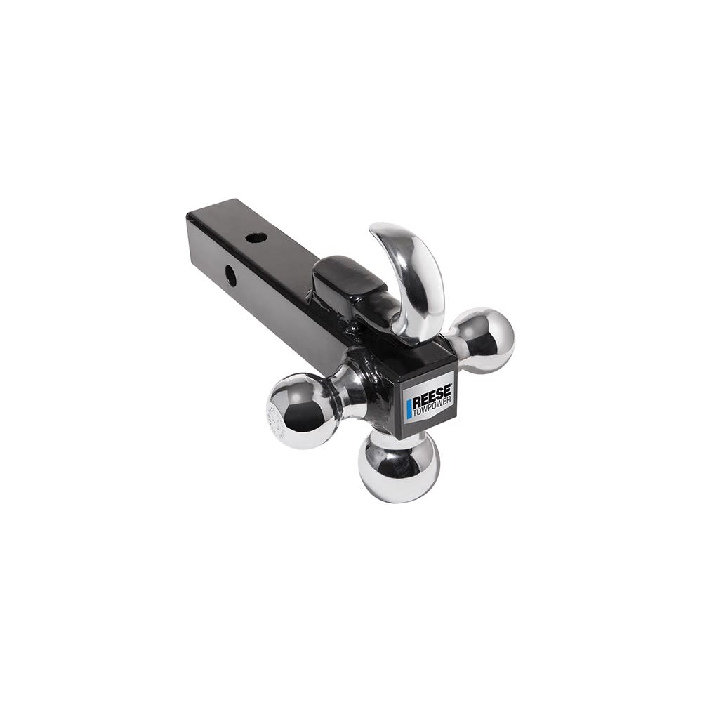 Reese 8″ 10000 lbs TriBall Trailer Hitch Ball Mount with Tow Hook - Ascmtools