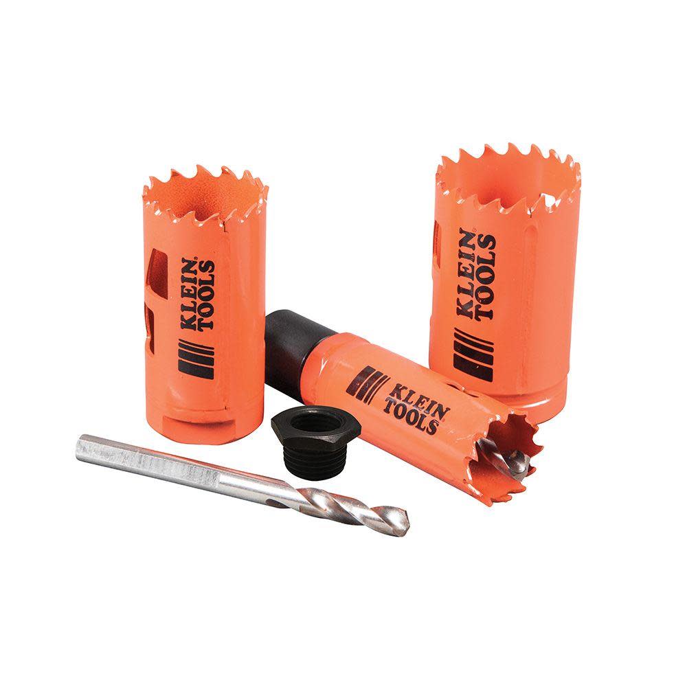 Klein Tools 3-Piece Hole Saw Kit w/ Arbor - Ascmtools