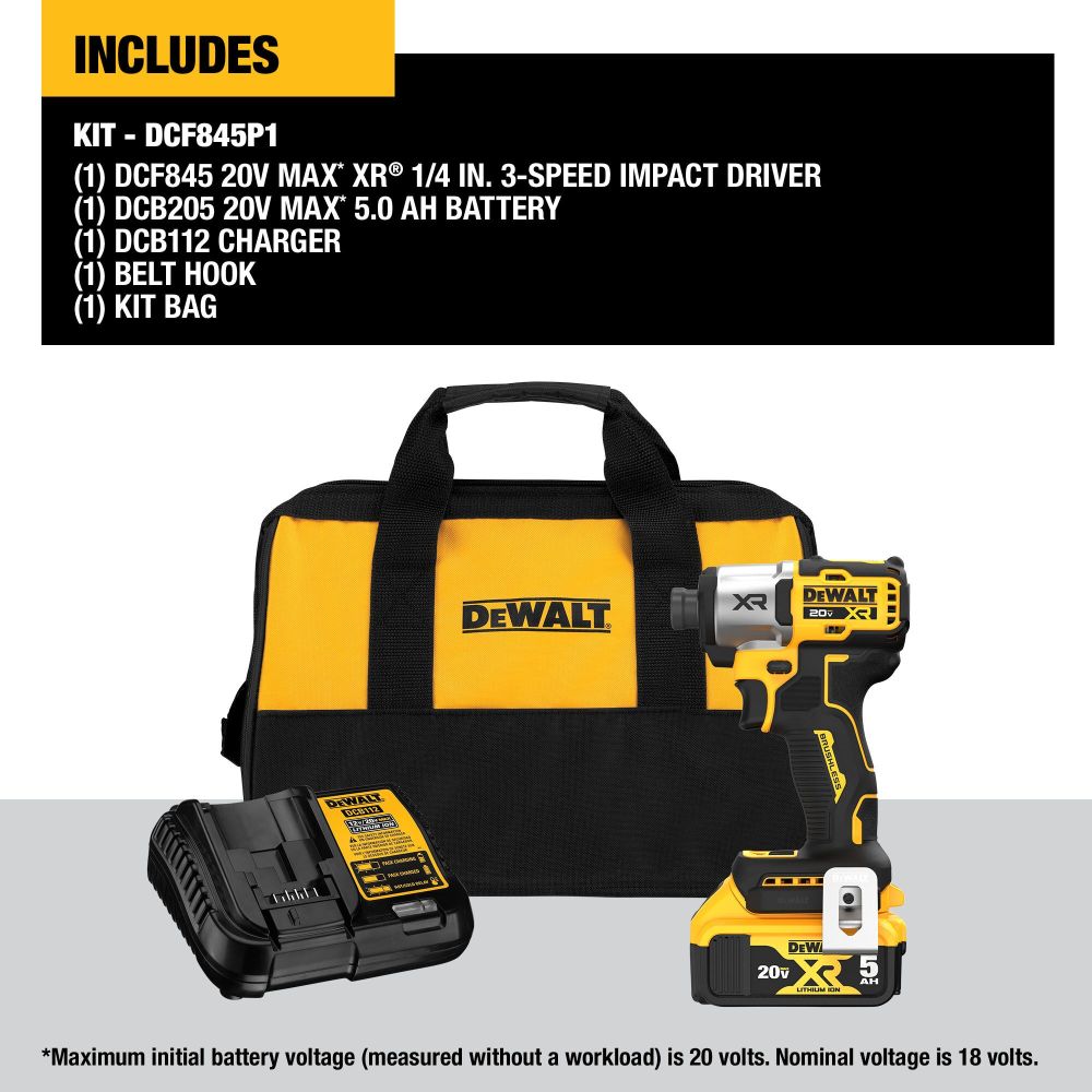 DEWALT 20V MAX XR 1/4″ Impact Driver Kit - Ascmtools