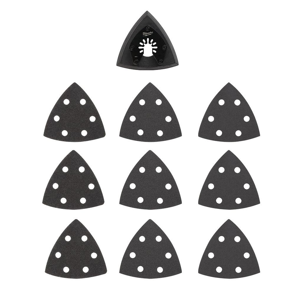 Milwaukee OPEN-LOK 3-1/2″ SANDING PAD & PAPER VAR SET - Ascmtools