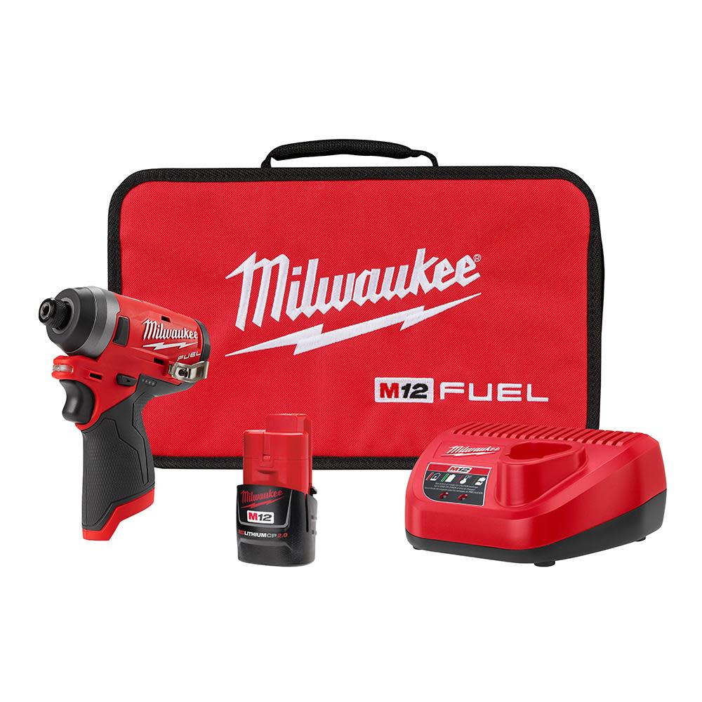 Milwaukee M12 FUEL 1/4″ Impact Driver Single Battery Kit - Ascmtools