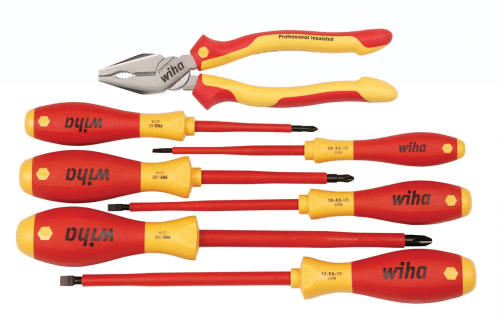Wiha Insulated Lineman’s Pliers & Screwdrivers Set 7 Piece - Ascmtools