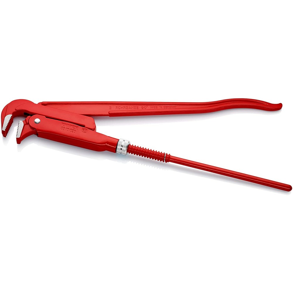 Knipex Pipe Wrench 90 Degree Angled 560 mm Swedish Pattern - Ascmtools