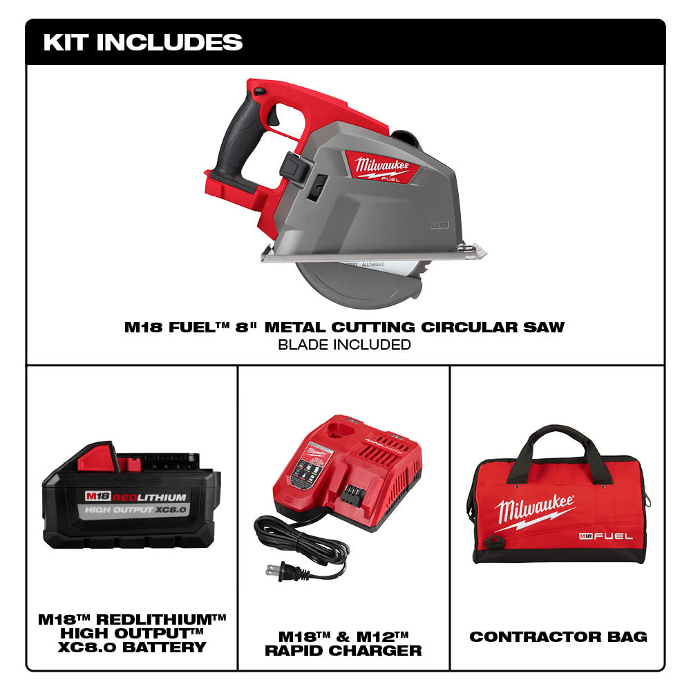 Milwaukee M18 FUEL 8″ Metal Cutting Circular Saw Kit - Ascmtools