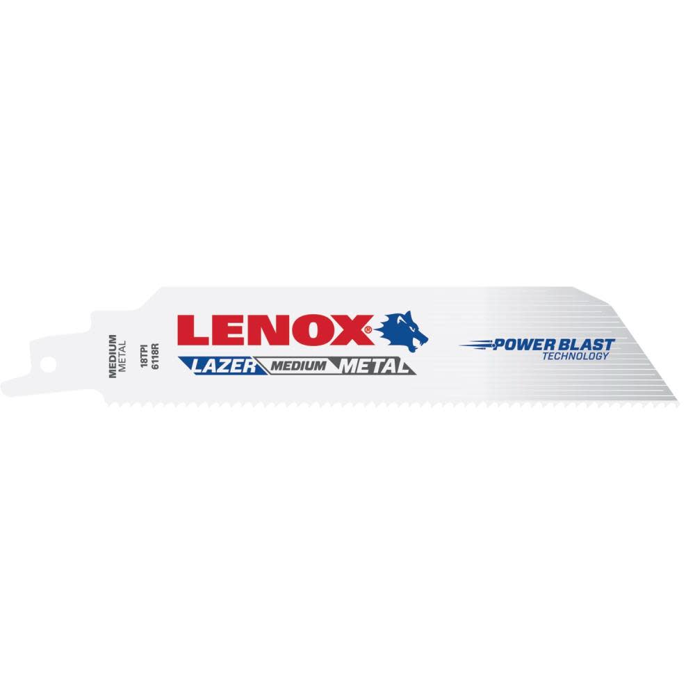 Lenox Reciprocating Saw Blade B6118R 6″ X 1″ X .035″ X 18 TPI 25pk - Ascmtools