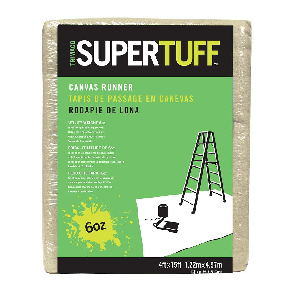 Trimaco 4 x 15′ 6 Oz Canvas Drop Cloth - Ascmtools