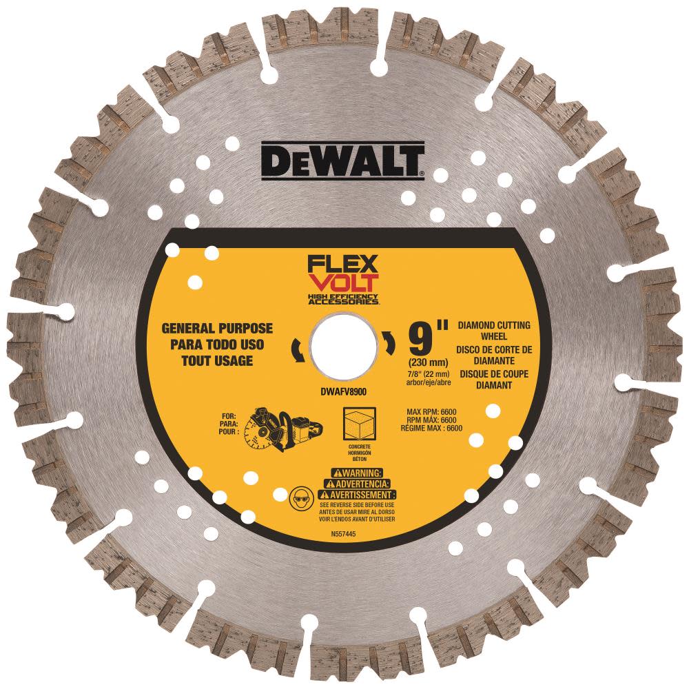 DEWALT 9″ FLEXVOLT Diamond Cutting Wheel - Ascmtools