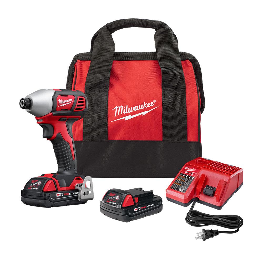 Milwaukee M18 2 Speed 1/4 Hex Impact Driver Compact Kit - Ascmtools