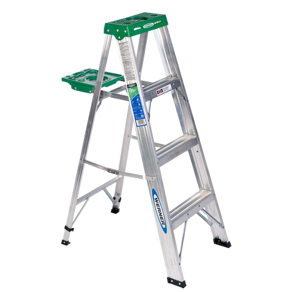 Werner 4 Ft Aluminum Type II Step Ladder - Ascmtools