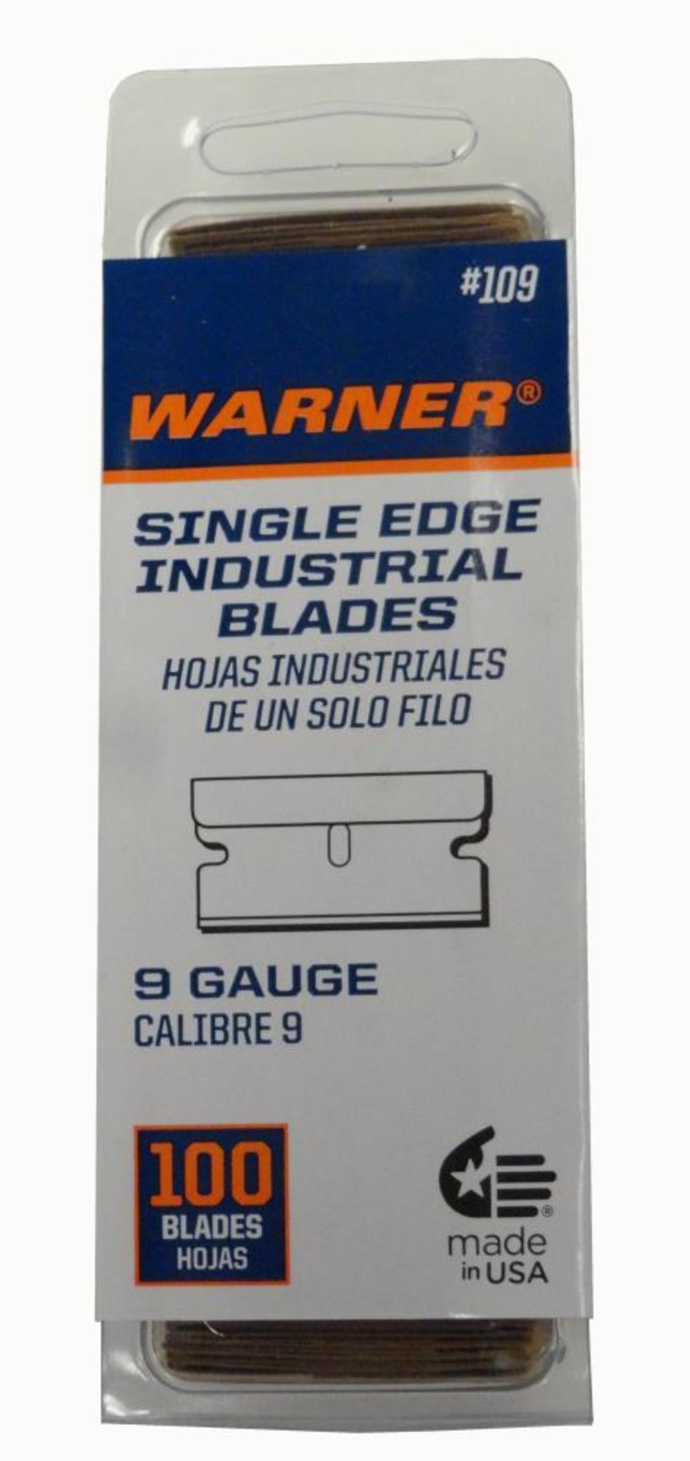 Warner 100-Pack 1.55-in Carbon Steel Straight Replacement Utility Blade - Ascmtools