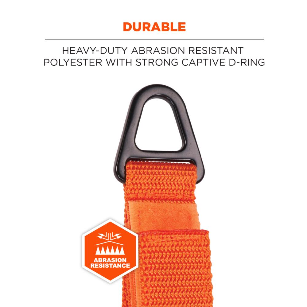Ergodyne Squids 3172 Orange Anchor Strap Hook and Loop Closure 5lbs 2pk - Ascmtools