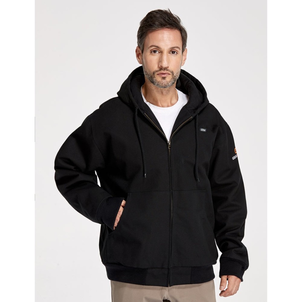 GEARWRENCH Mens Black Heated Canvas Jacket Kit Small - Ascmtools