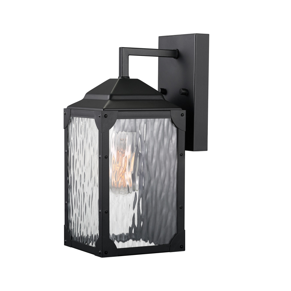 Globe Electric Miller Wall Sconce Black Modern Outdoor Downlight - Ascmtools