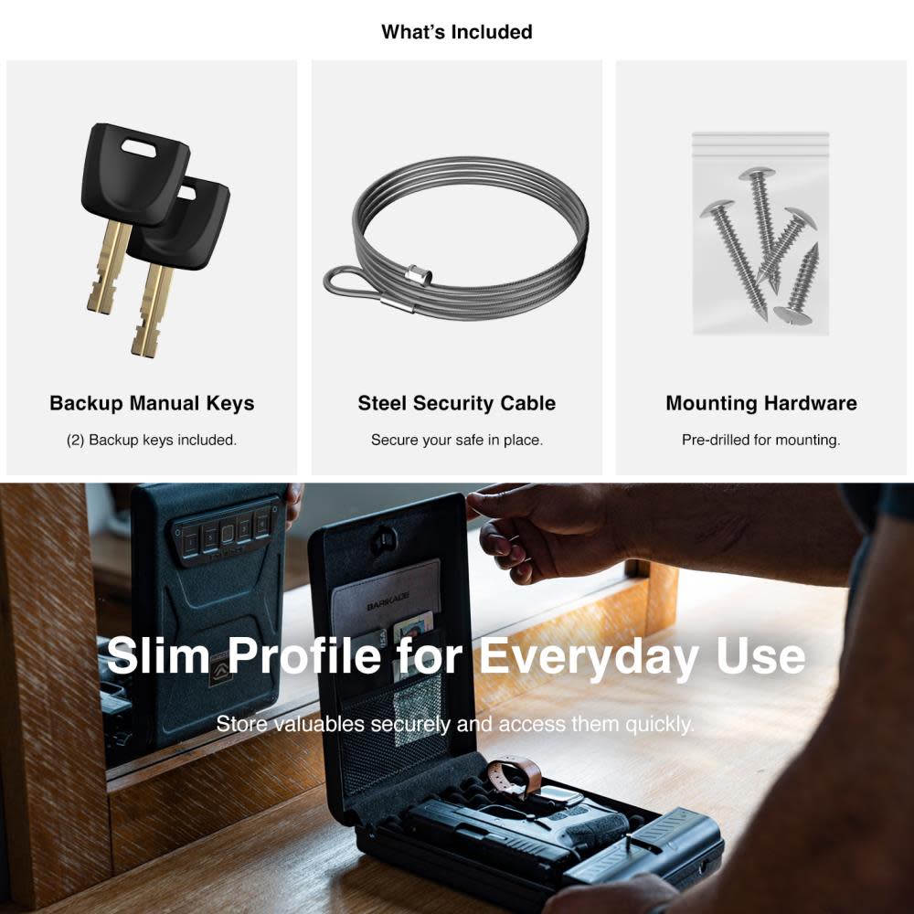 Vaultek Safe Barikade Safe Series 1 Non-Biometric Black - Ascmtools