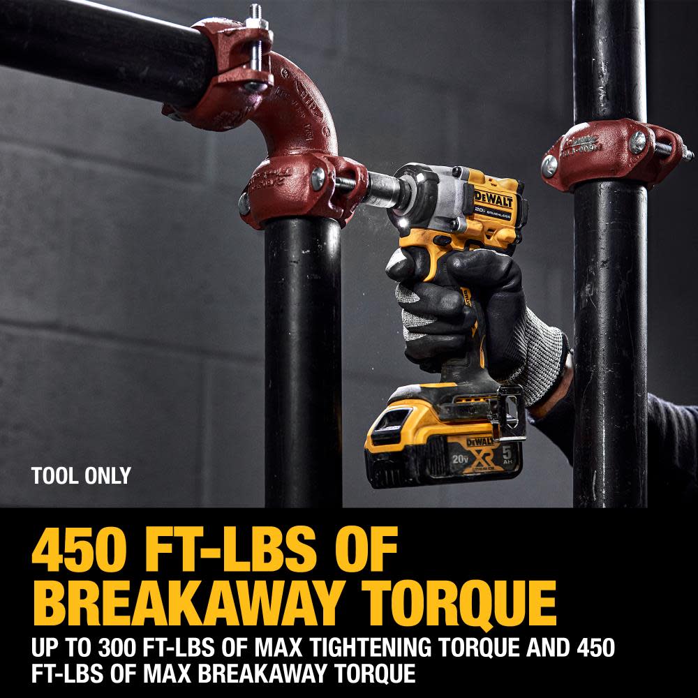 DEWALT ATOMIC 20V MAX 1/2″ Impact Wrench Hog Ring Anvil 5Ah Bundle - Ascmtools