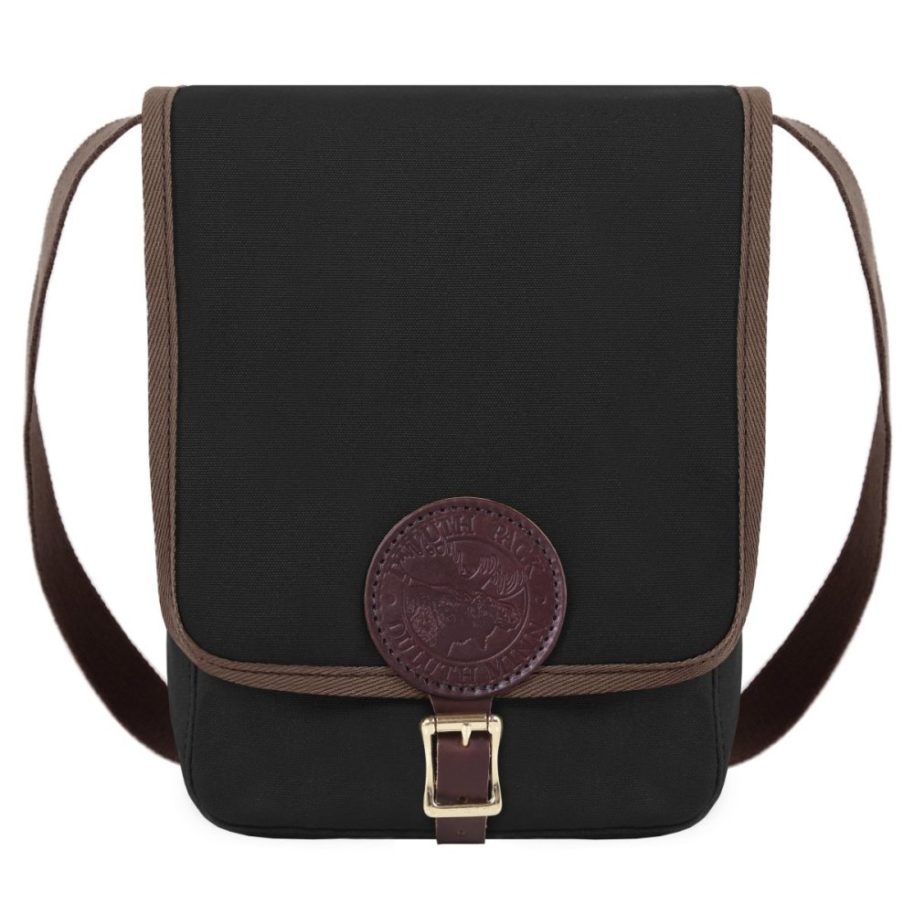 Duluth Pack 6 Liter Capacity Black Haversack With Cotton Web Trim - Ascmtools