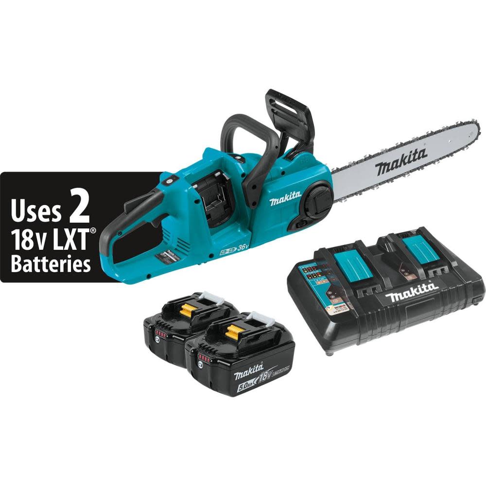 Makita 18V X2 (36V) LXT Lithium-Ion Brushless Cordless 16″ Chain Saw Kit (5.0Ah) - Ascmtools